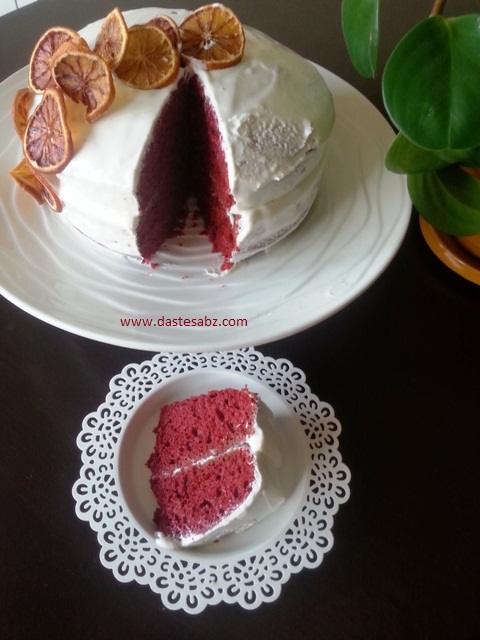 کیک مخملی قرمز ( red velvet)