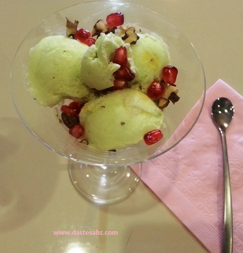 بستنی لیمویی ژله ای 